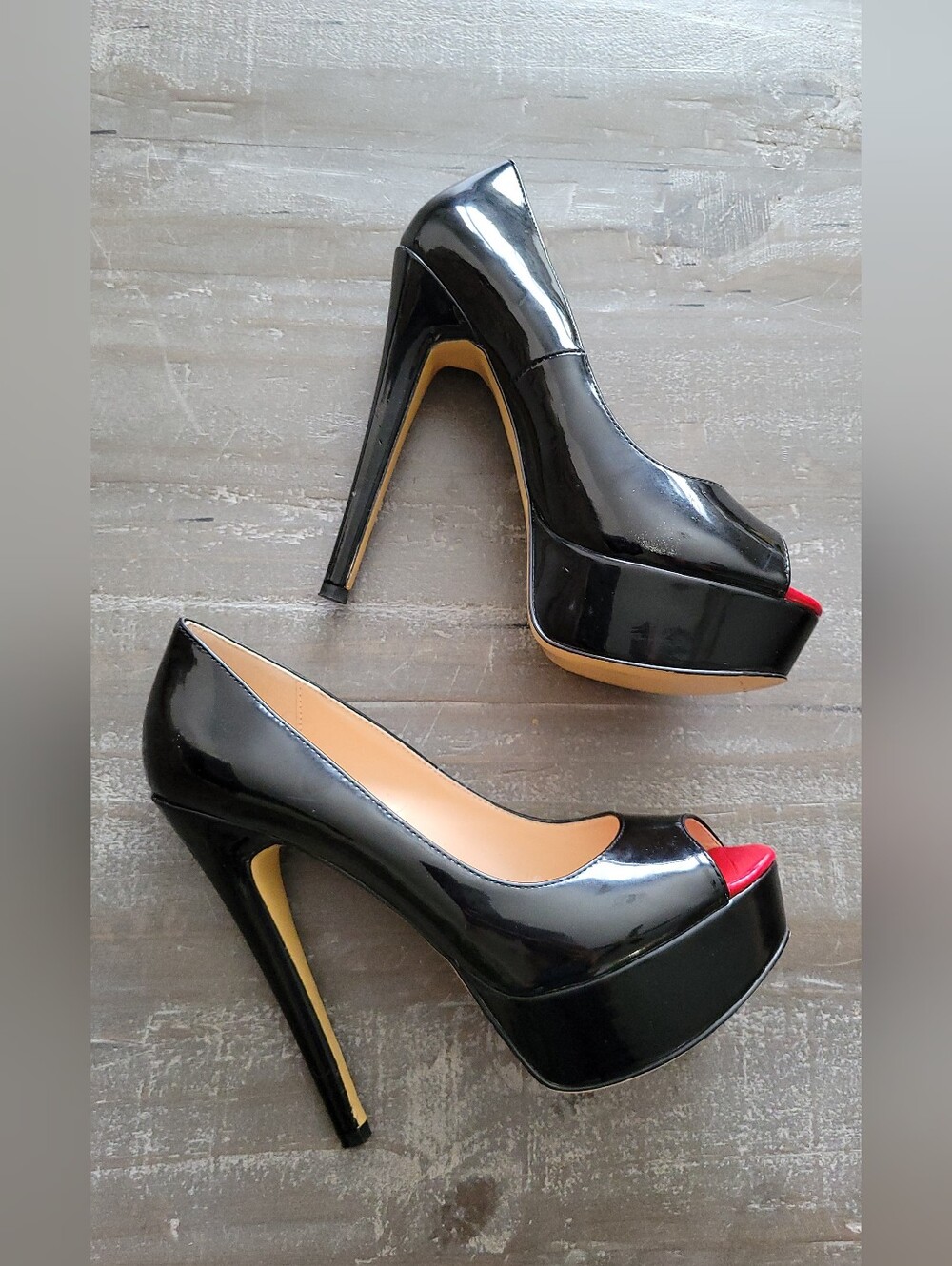 Only Maker Peep Toe Platform Stiletto High Heels  Size 7